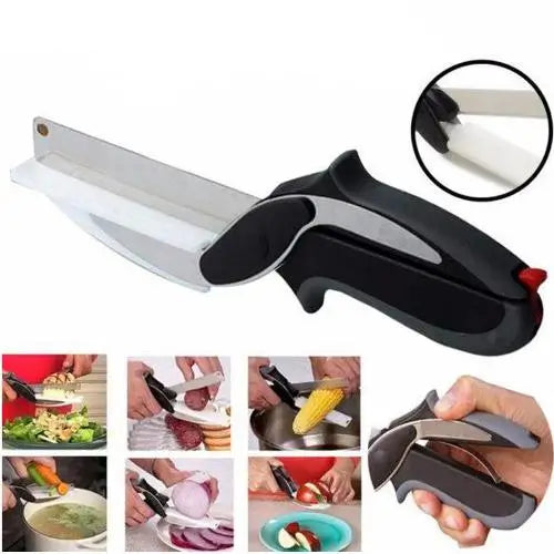 Couteau Pratique 2 en 1 pour Cuisine Rapide et Simple