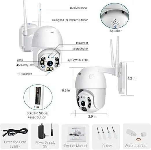Caméra de Surveillance Extérieure 4G GSM SIM – V380 Pro