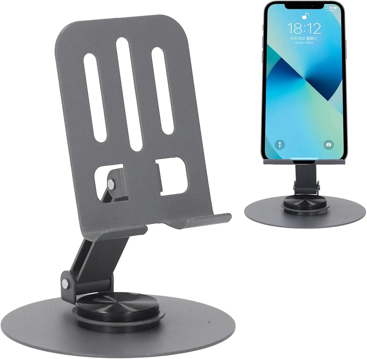 Support Téléphone Rotatif 360° en Acier