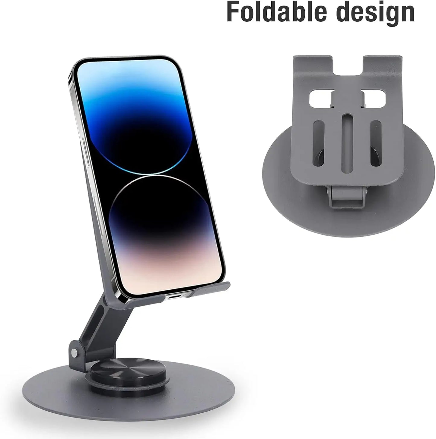 Support Téléphone Rotatif 360° en Acier