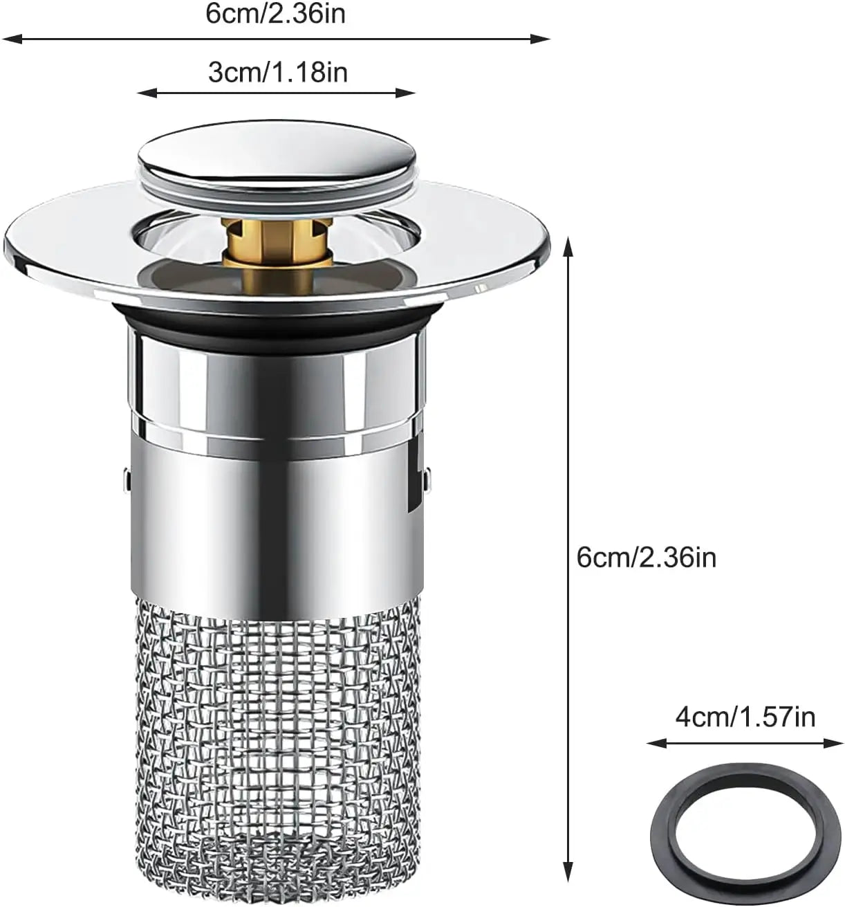 Lot de 2 Bouchons Inox avec Filtre