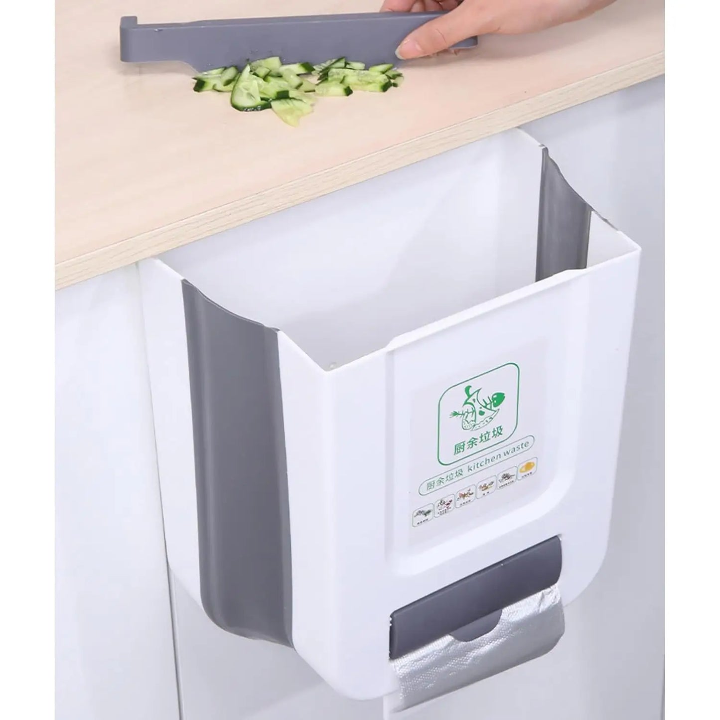 Poubelle de Cuisine Pliable – Accroche-Tiroir