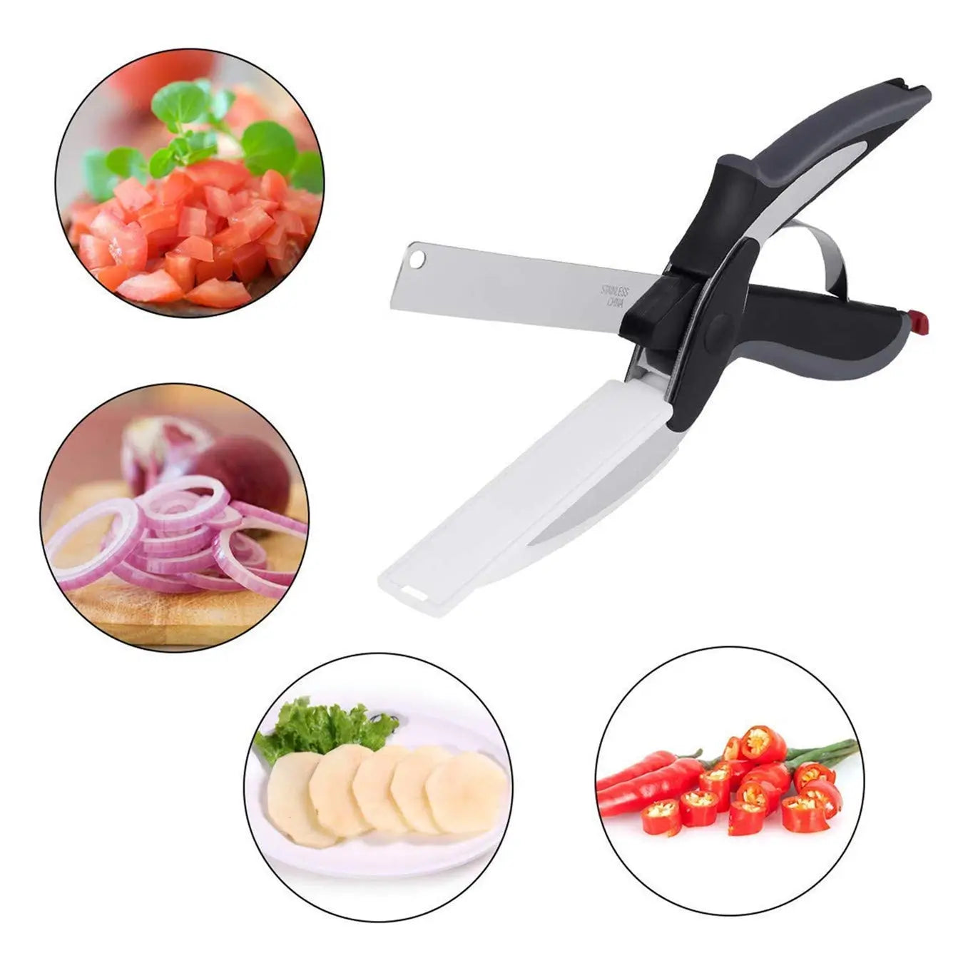 Couteau Pratique 2 en 1 pour Cuisine Rapide et Simple