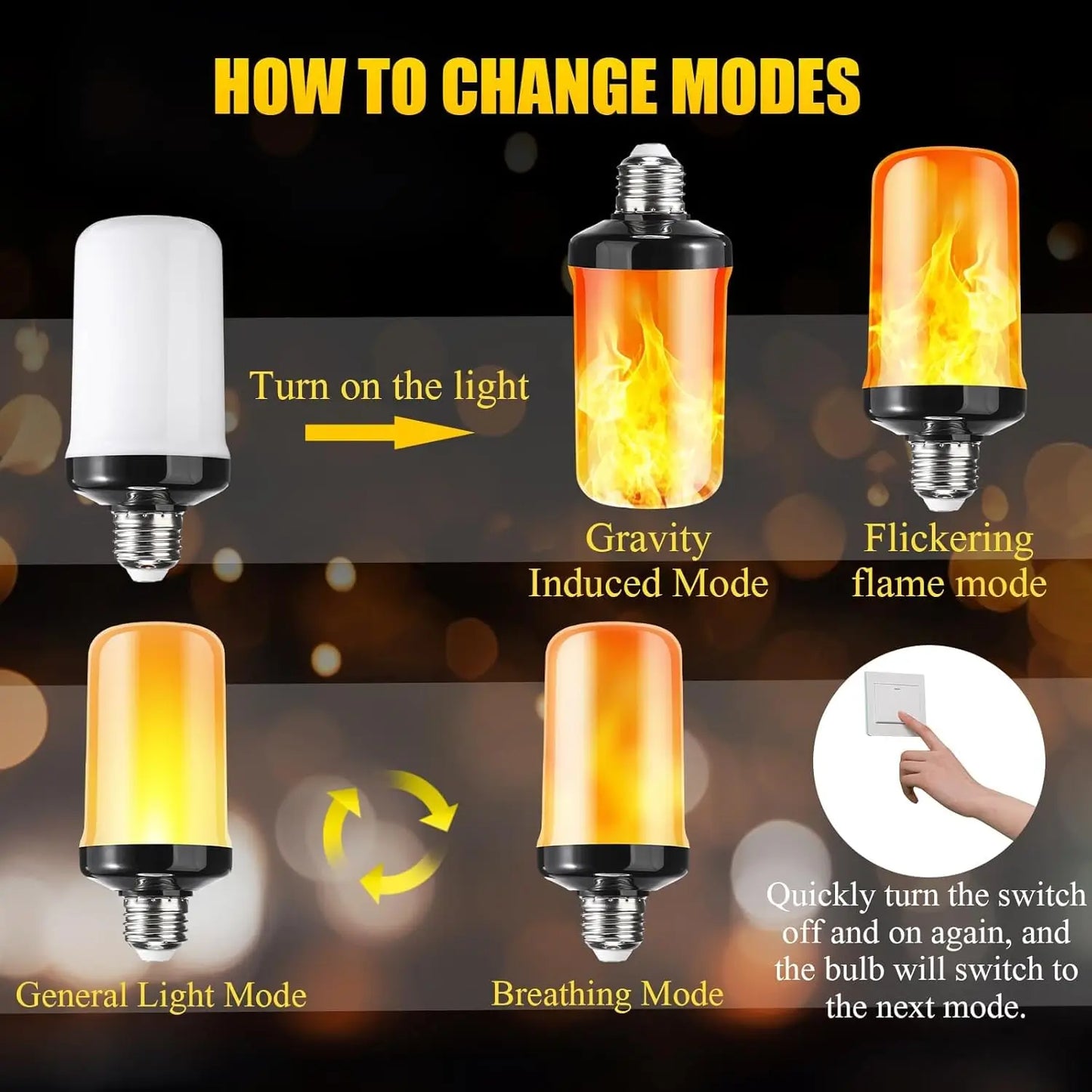 Ampoule LED Flamme Réaliste