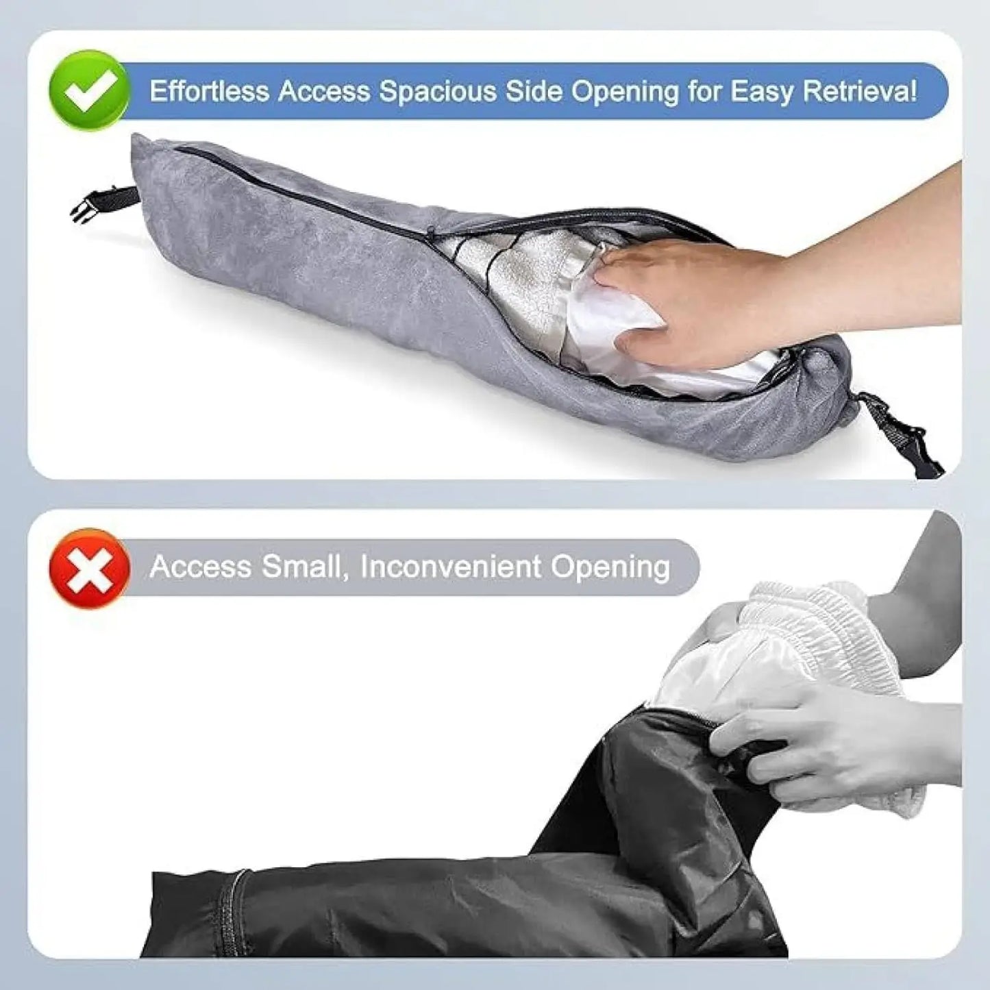 Oreiller Valise Discret – avec rangement caché, idéal pour l’avion, le train et les longs voyages