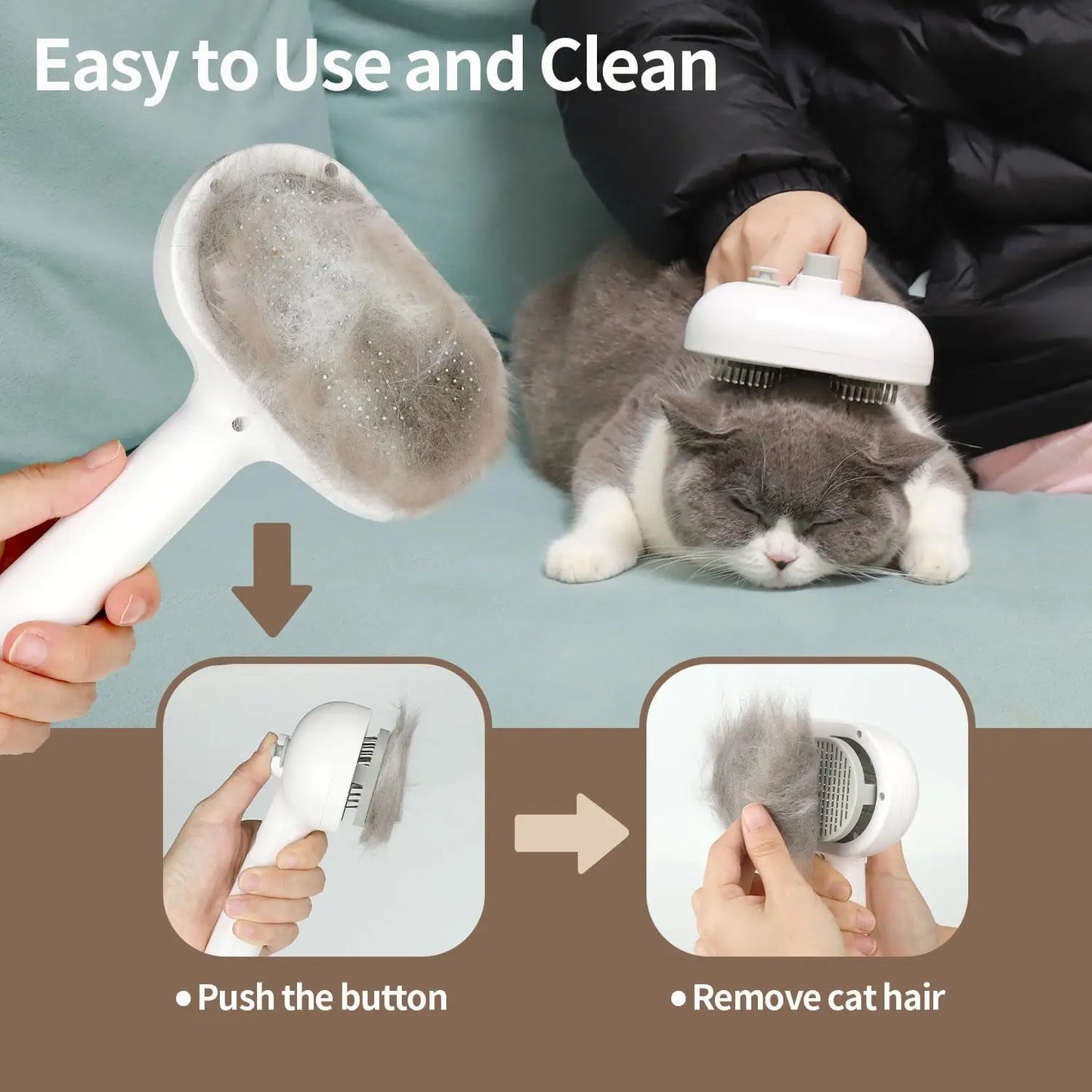 Brosse Pulvérisante pour Chiens et Chats