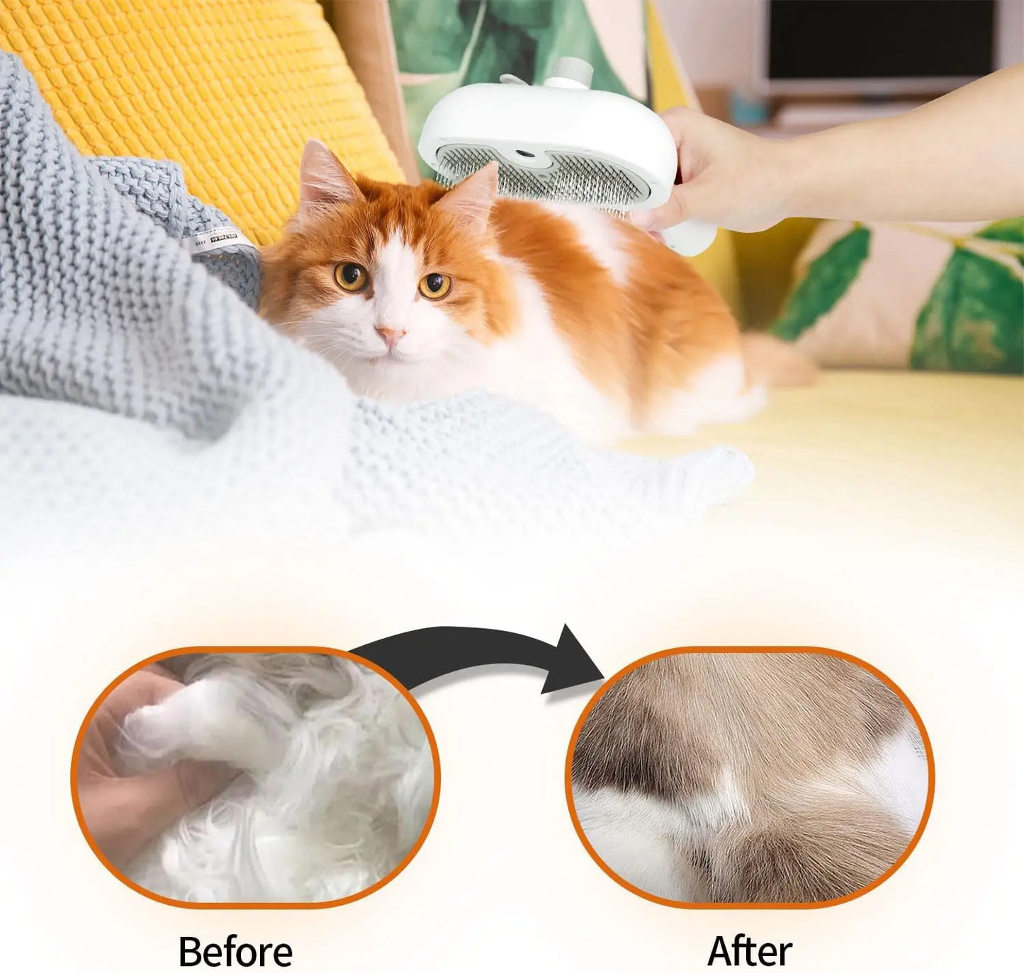 Brosse Pulvérisante pour Chiens et Chats