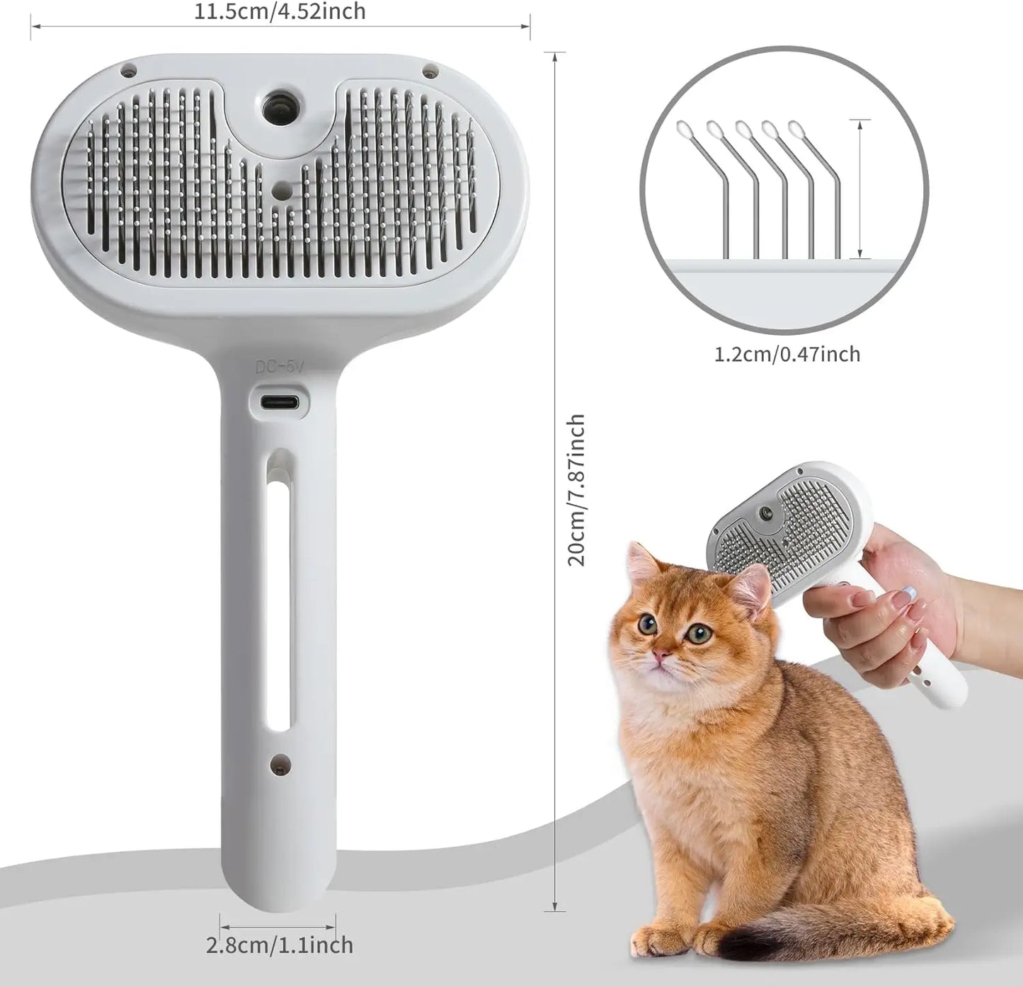 Brosse Pulvérisante pour Chiens et Chats