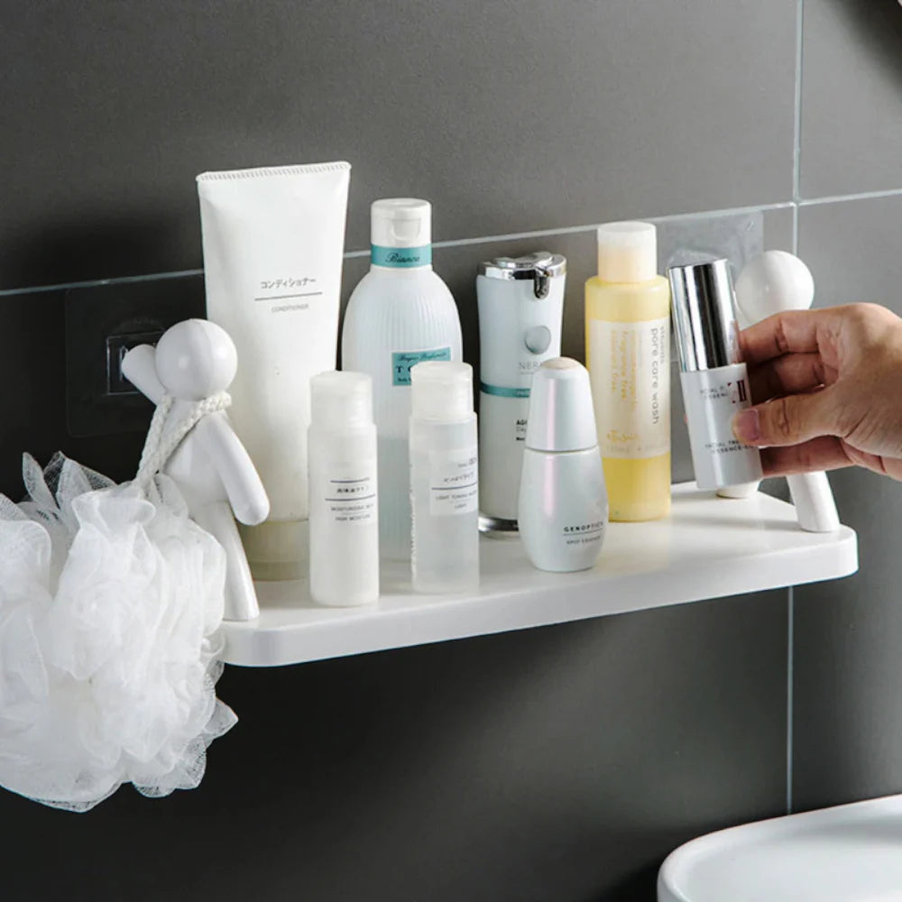 Étagère Murale Multi-Usage Sans Perçage – Rangement Cuisine et Salle de Bain