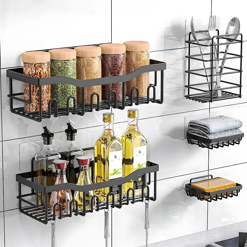 Pack de 5 Étagères Murales Inox