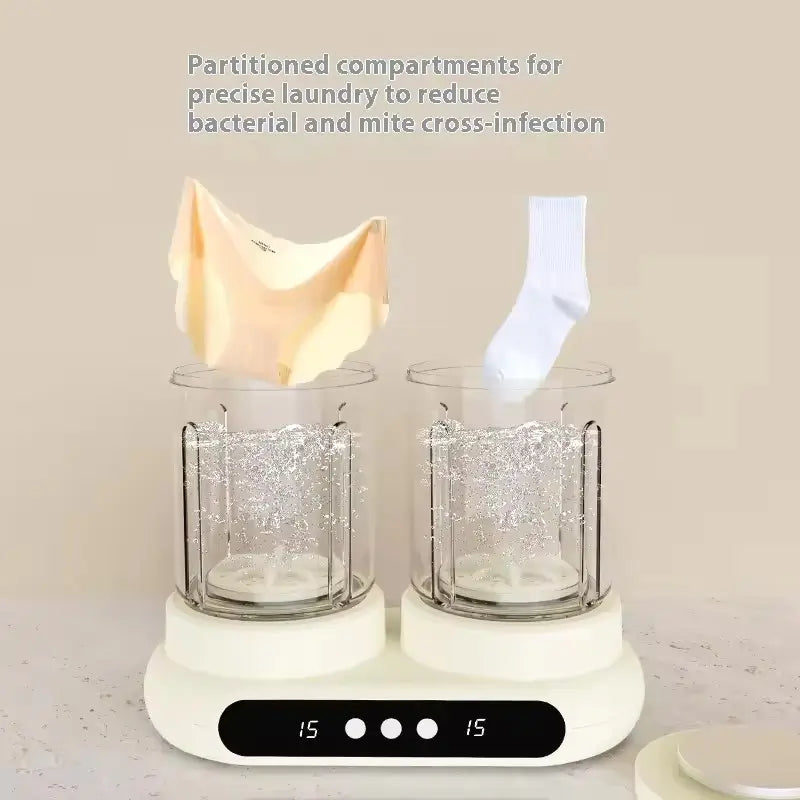 Mini Machine à Laver Intime Double Compartiment