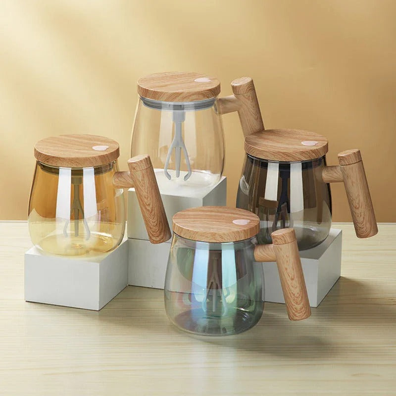 Le Mixeur en Bois - Mélangeur Automatique Élégant