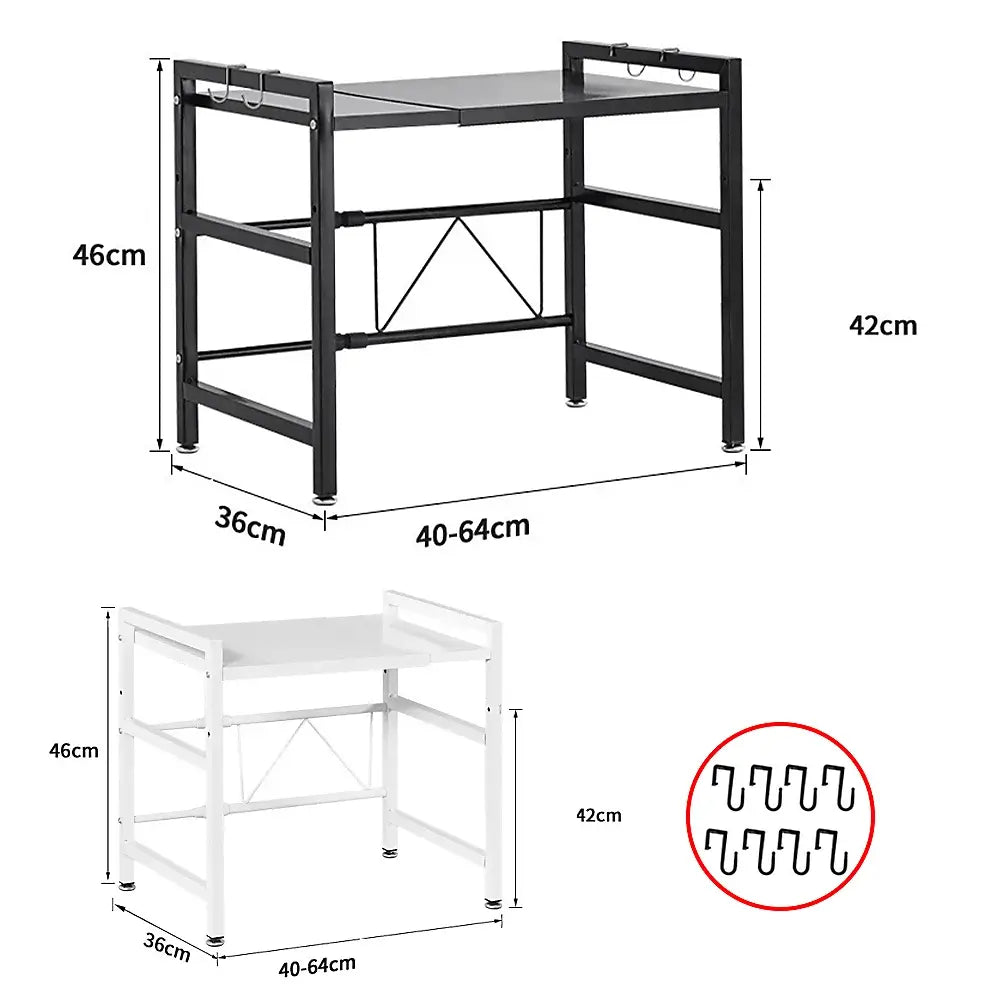 Support Micro-Onde Ajustable pour Rangement Cuisine
