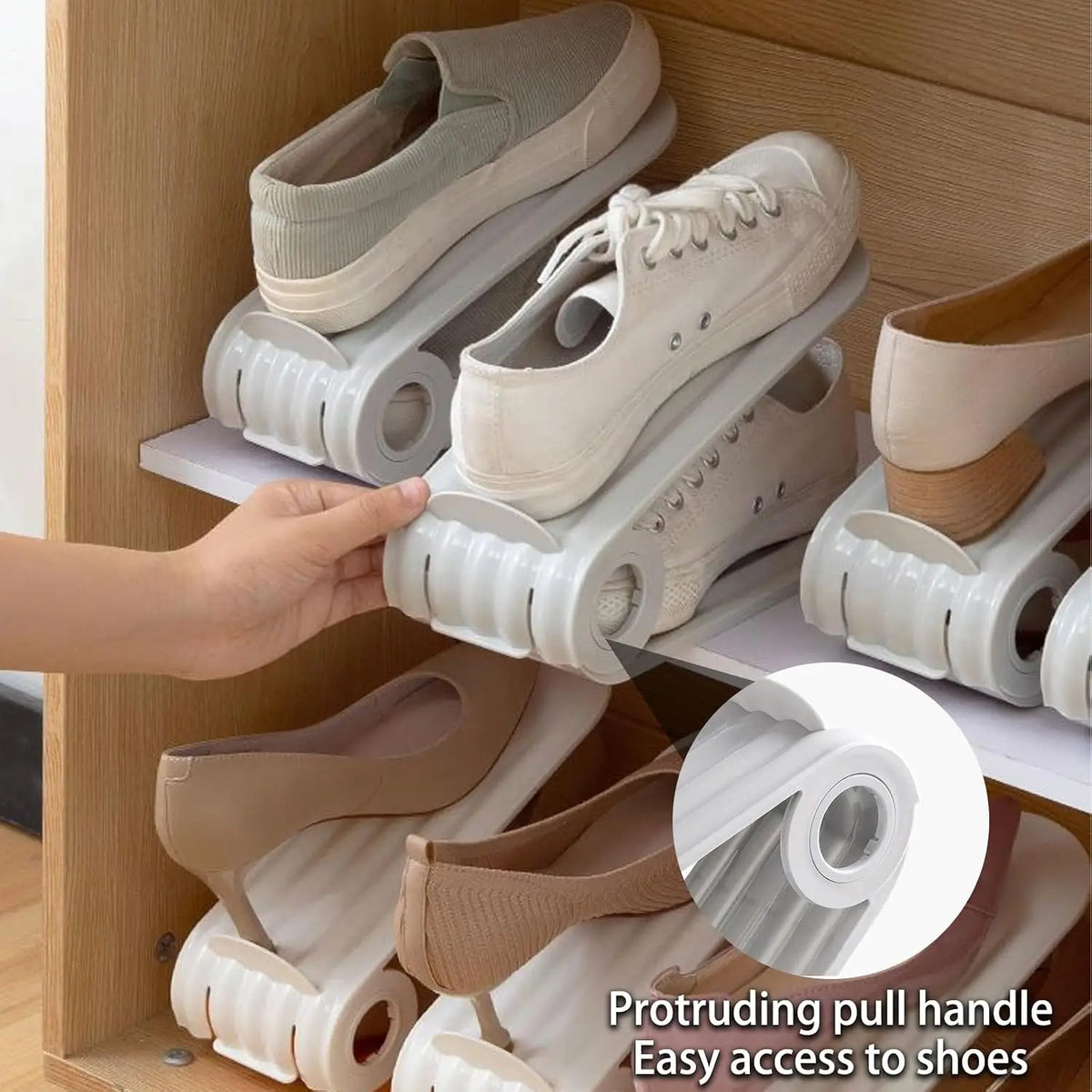 Pack de 4 – Organisateurs de Chaussures Réglables