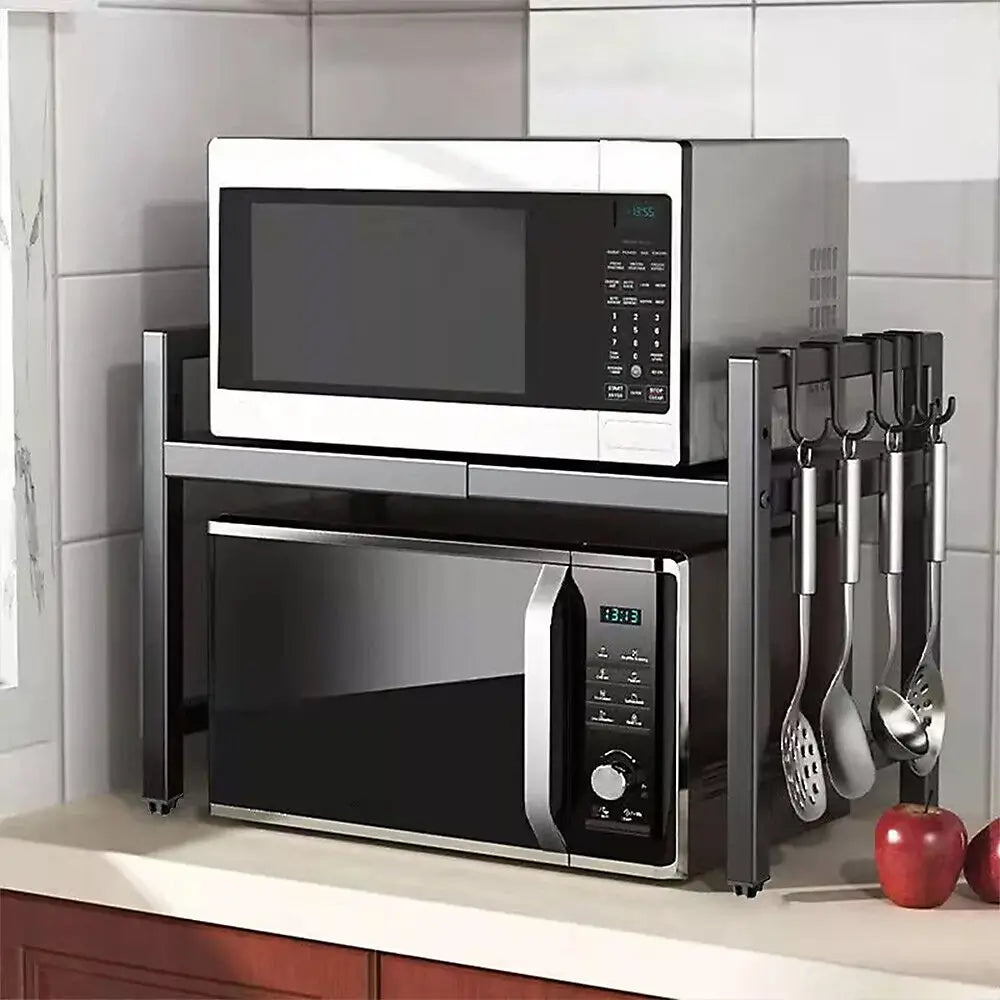 Support Micro-Onde Ajustable pour Rangement Cuisine