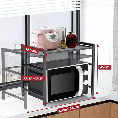 Support Micro-Onde Ajustable pour Rangement Cuisine
