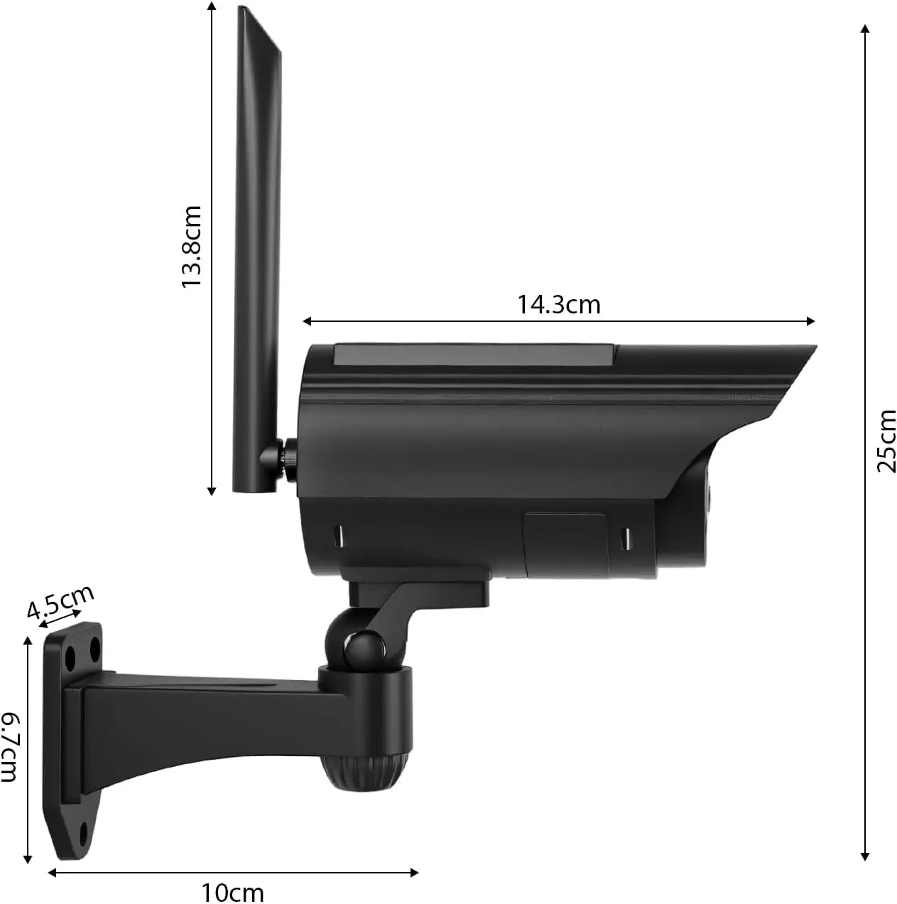 Lampe de Sécurité Solaire avec Détecteur de Mouvement – Style Caméra