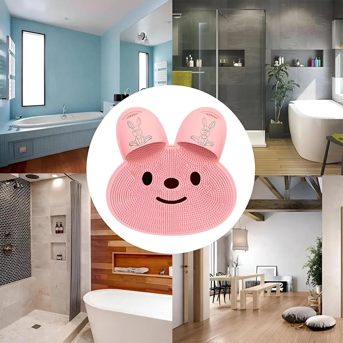 Tapis de Bain Nettoyant Multifonction – Design Mignon