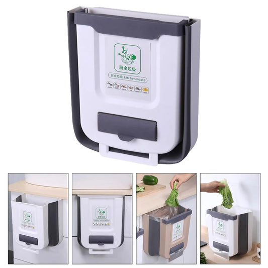 Poubelle de Cuisine Pliable – Accroche-Tiroir