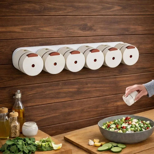 Distributeur d’Épices Magnétique Mural – Organisateur de Cuisine à Fixation Murale