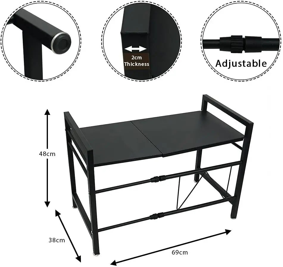 Support Micro-Onde Ajustable pour Rangement Cuisine