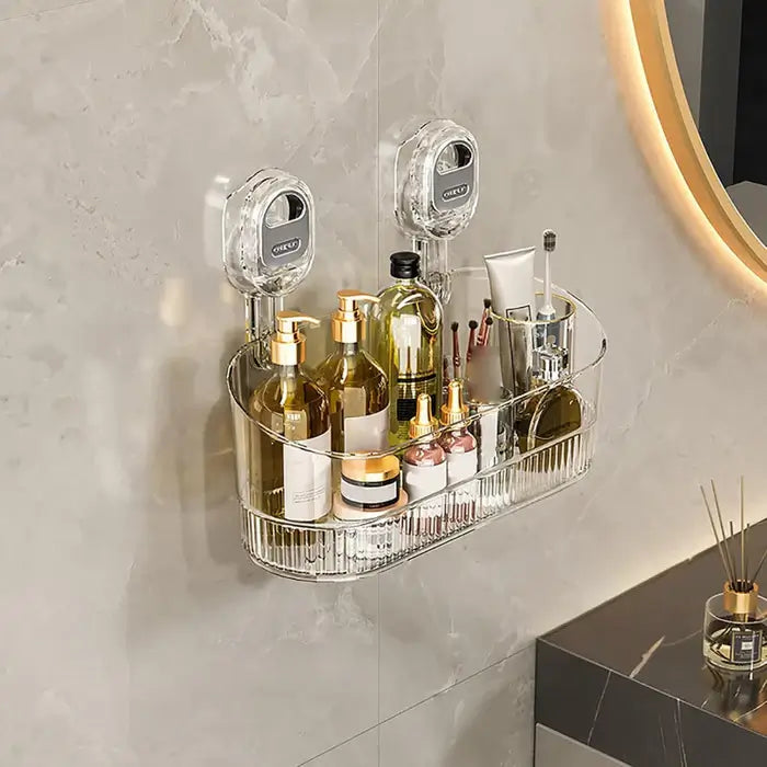 Panier de Rangement Mural – Salle de Bain et Cuisine – Sans Perçage