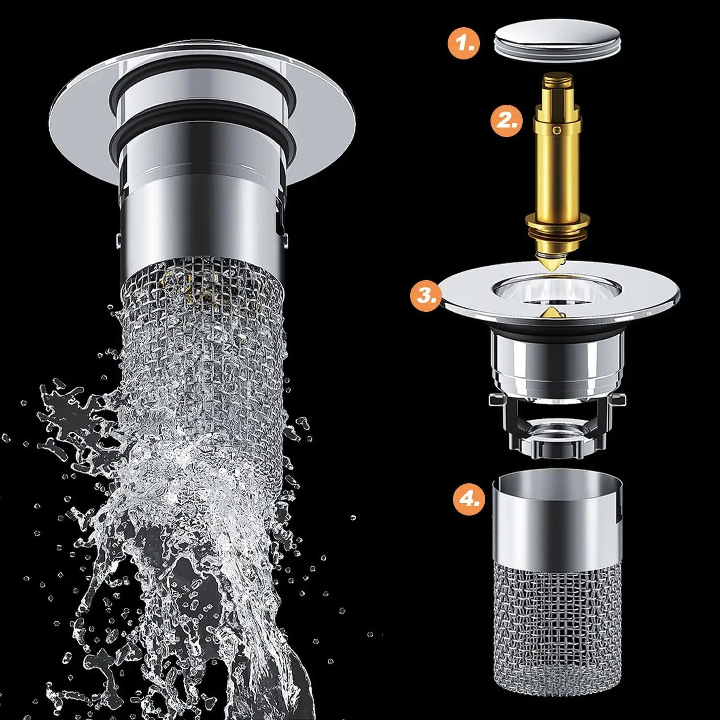 Lot de 2 Bouchons Inox avec Filtre