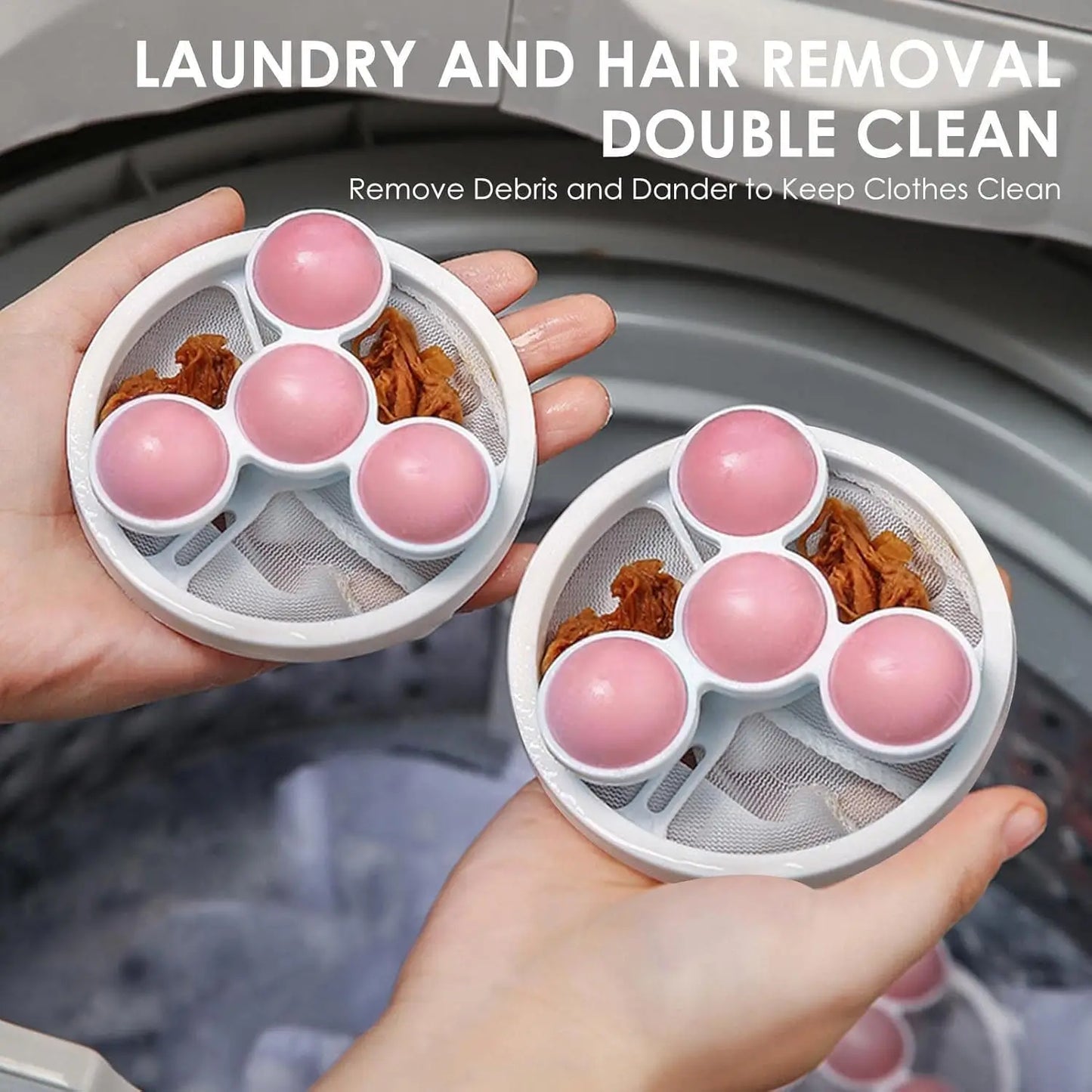 Pack de 2 Filtres Anti-Peluches pour Machine à Laver