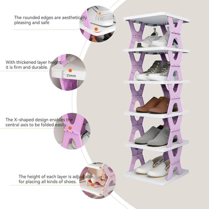 Étagère de Rangement Pliante 6 Niveaux