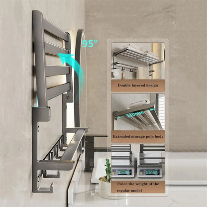 Étagère Murale Pliable Salle de Bain