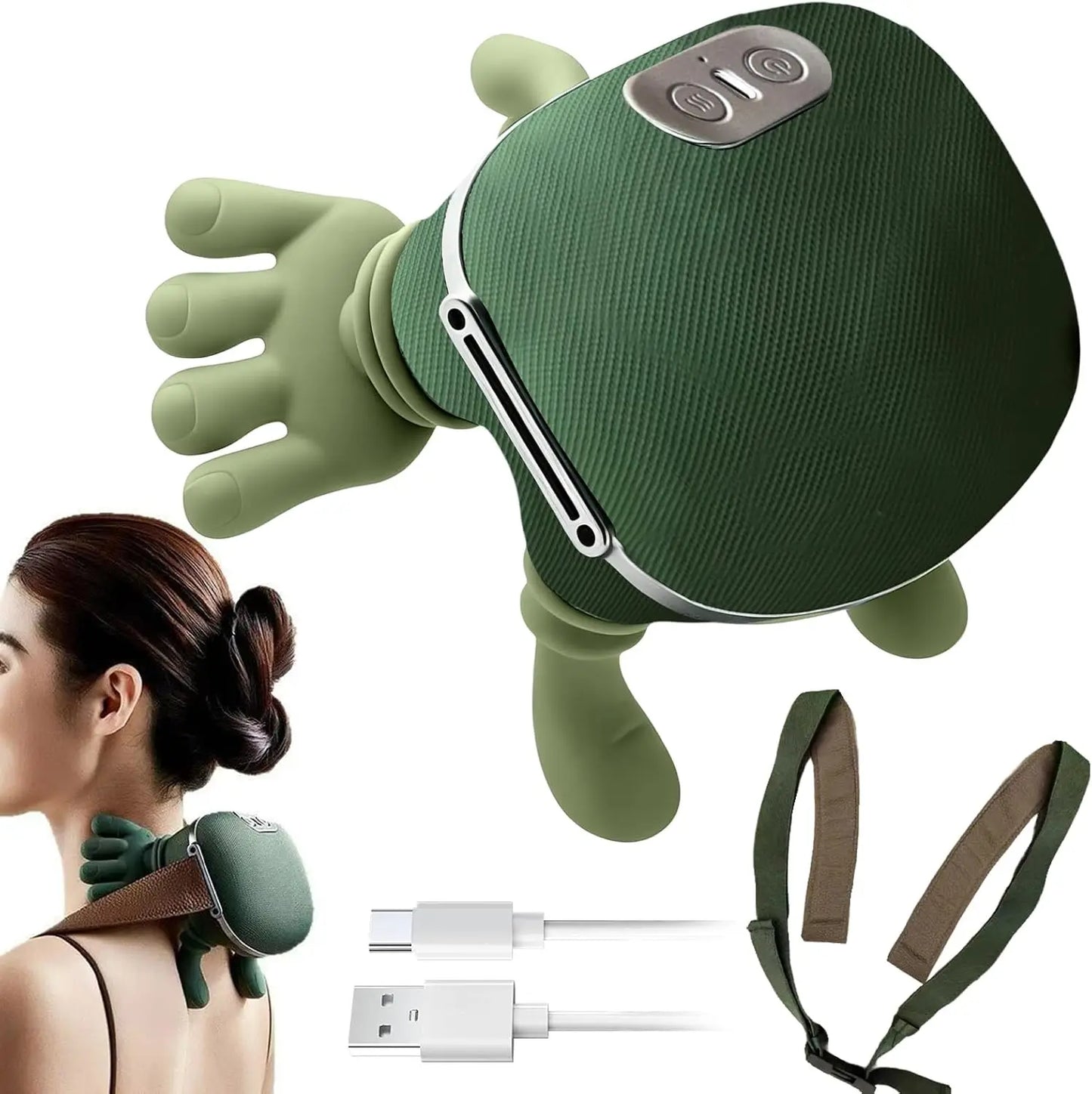 Calmora – Masseur Cervical Chauffant Électrique pour Cou et Épaules