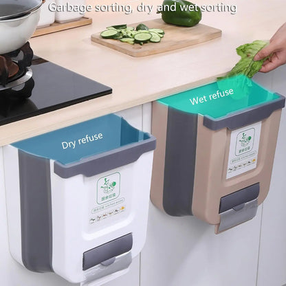 Poubelle de Cuisine Pliable – Accroche-Tiroir