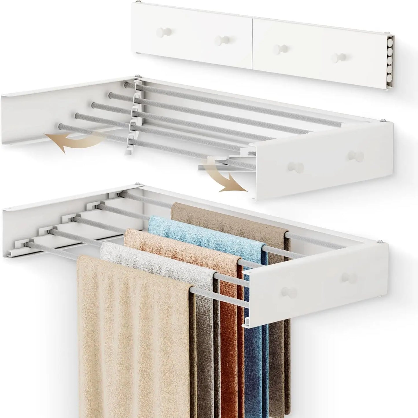 Support Linge Mural Pliable – Gain de Place & Séchage Vêtements