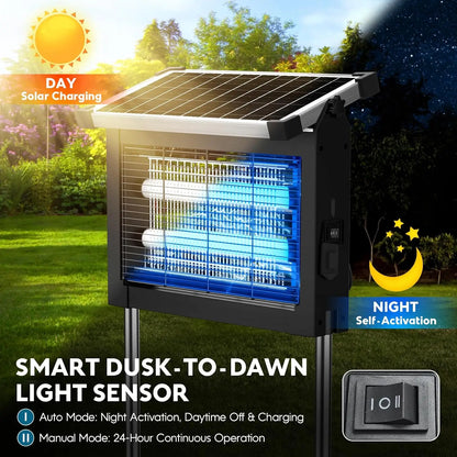 Destructeur d’Insectes Solaire Rechargeable