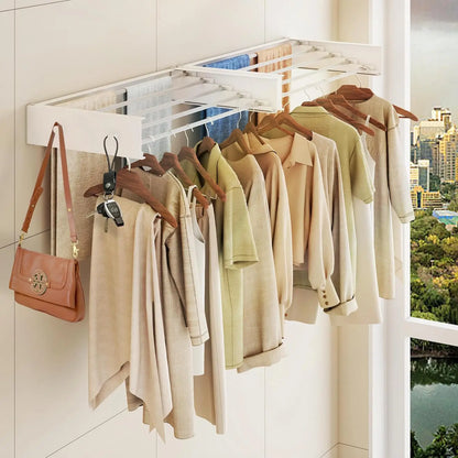 Support Linge Mural Pliable – Gain de Place & Séchage Vêtements