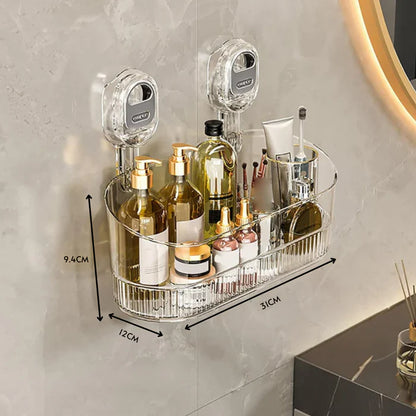 Panier de Rangement Mural – Salle de Bain et Cuisine – Sans Perçage