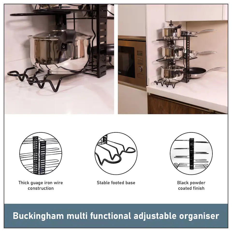 Organisateur Réglable pour Casseroles et Poêles