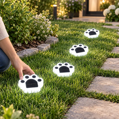 Pack de 4 Lampes Solaires Patte de Chat