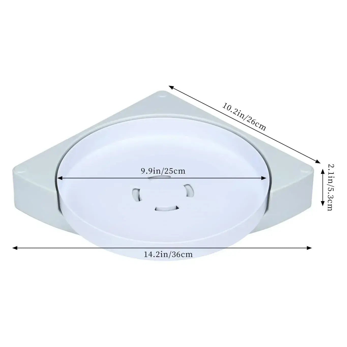 Étagère Murale 360° – Rangement d’Angle Rotatif Sans Perçage