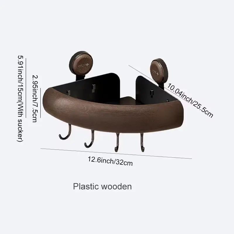 Étagère d'Angle Premium – Effet Bois
