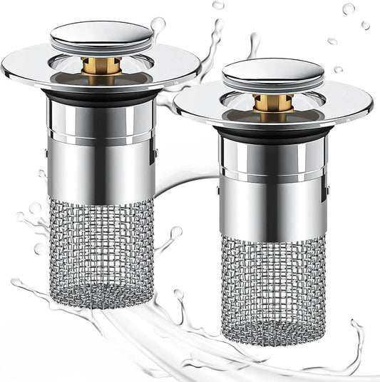 Lot de 2 Bouchons Inox avec Filtre
