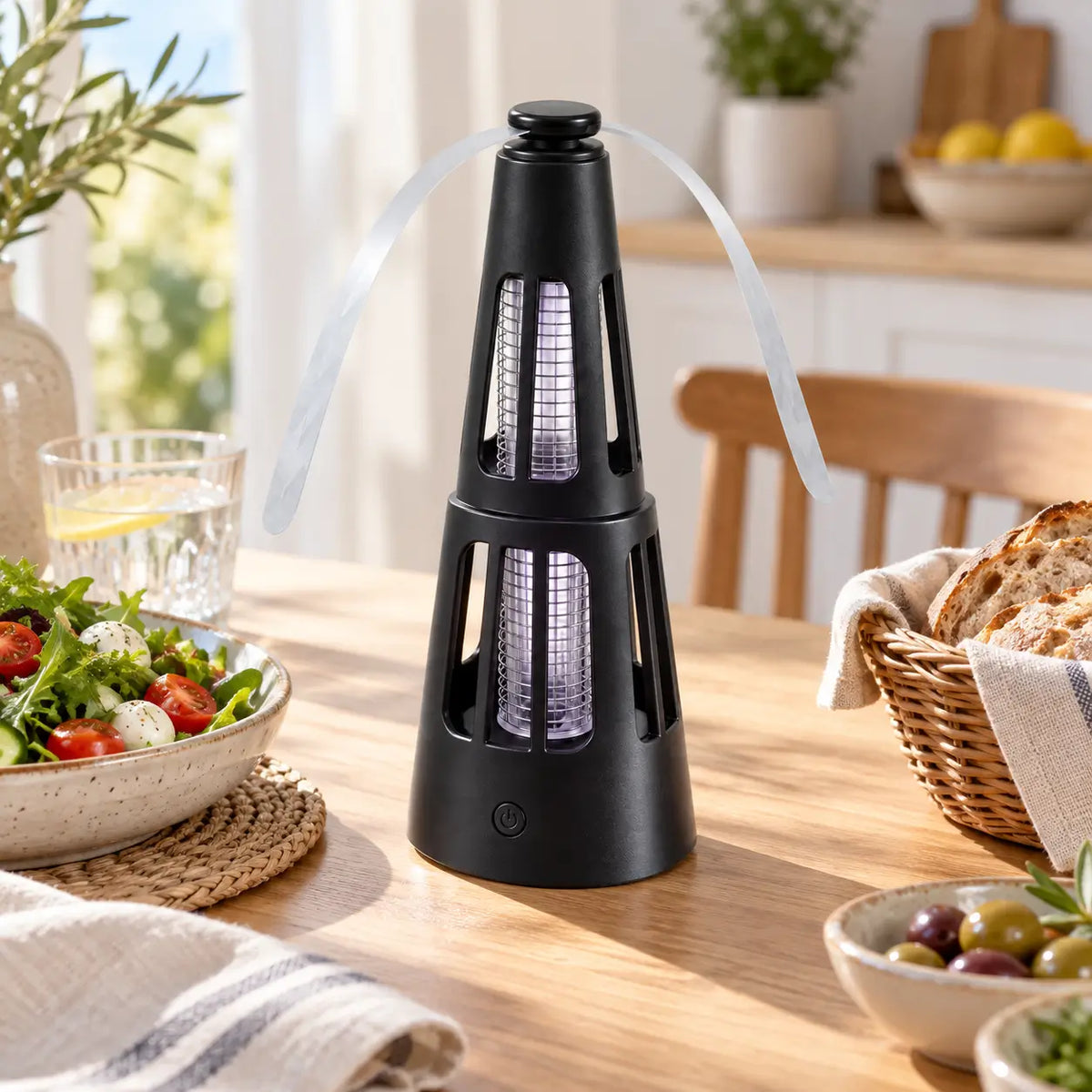 Ventilateur anti-mouches & lampe anti-insectes 2-en-1