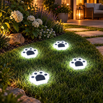 Pack de 4 Lampes Solaires Patte de Chat