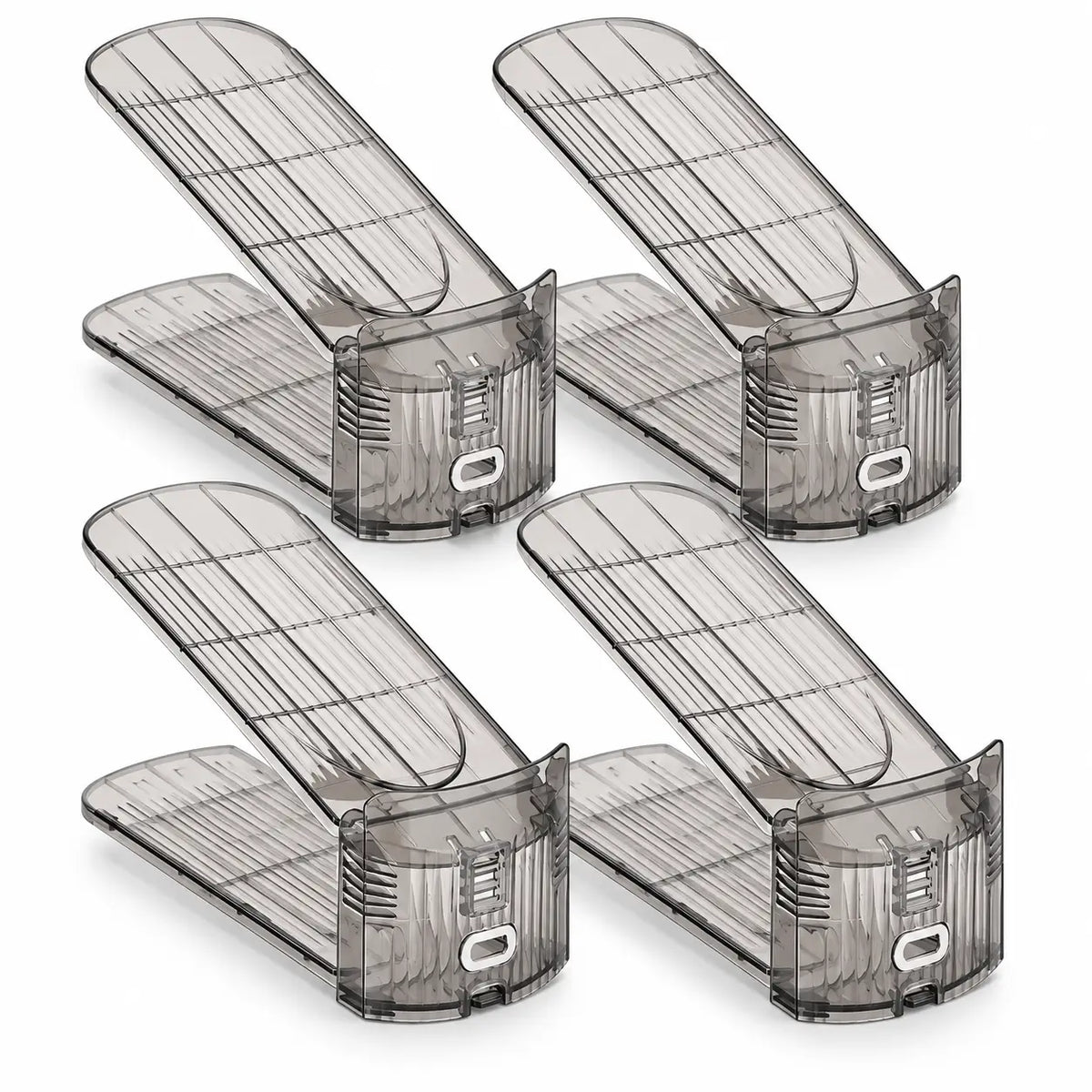 Pack de 4 Organisateurs de Chaussures Réglables Transparents