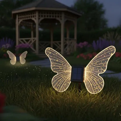 Lampe Solaire Papillon – Lumière Décorative Extérieure