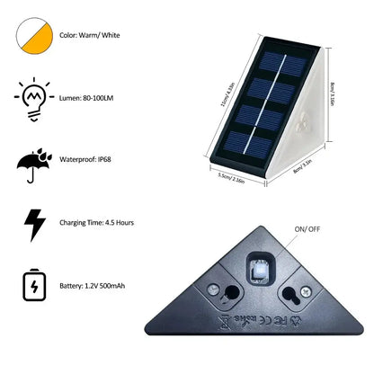 Pack de 2 Lampes Solaires Escalier LED