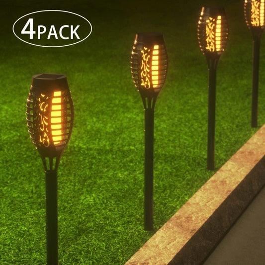 Pack de 4 Lampes Solaires Flamme