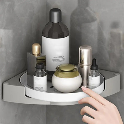 Étagère Murale 360° – Rangement d’Angle Rotatif Sans Perçage